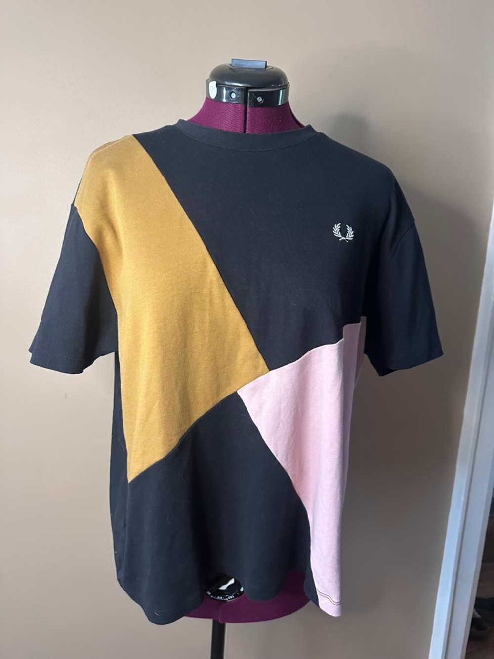 Fred Perry Colourblock Crewneck 100% Cotton T-Shirt, Sporty, Golf, Summer